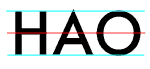 Оптические иллюзии в основных формах букв (шрифт Futuris).