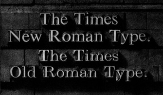 Новый и старый Times в металле. Иллюстрация из специального выпуска бюллетеня «The Monotype Recorder», посвященного внедрению нового шрифта в газете The Times, 1932 г.